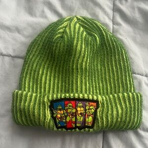 Nickelodeon Green Striped winter Beanie ninja turtles hat